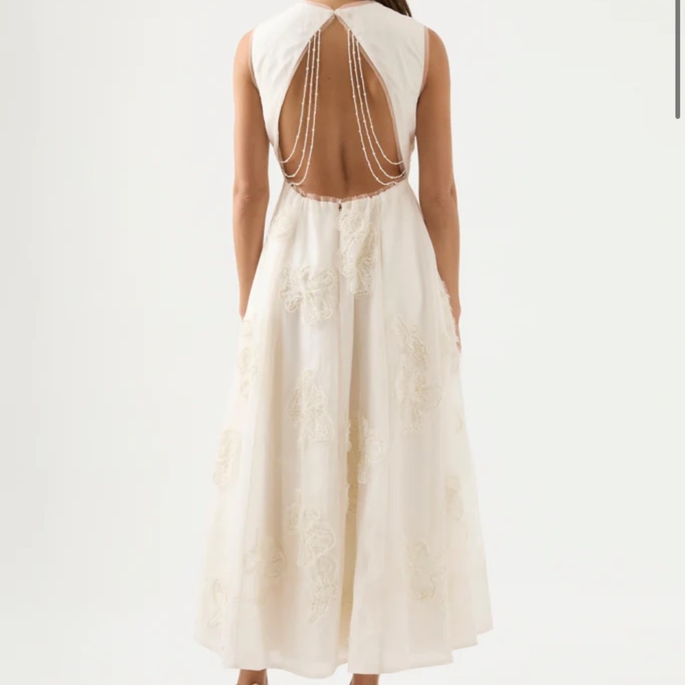 Vera Beaded Flower Midi Dress